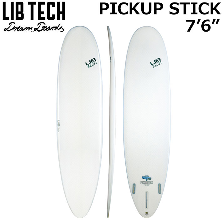 Rakuten - LIBTECH サーフボード リブテック PICK UP STICK 7’6 ピックアップスティック サーフィン ファンボード ミッドレングス 1+2フィン [営業所止め送料無料]