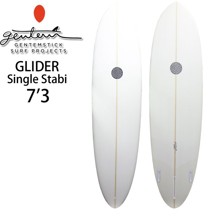 [1本限り] ゲンテン サーフプロジェクト サーフボード GENTEM SURF PROJECT GLIDER グライダー [7.3] SINGLE STABI 1+2 フィン ファンボード ミッドレングス トラジッション 日本製 [営業所止め送料無料]