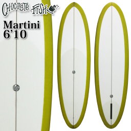 ミッドレングス シングル フィン Chocolate Fish チョコレートフィッシュ サーフボード Martini マルティニ 6'10 [Clear／GoldRail] ファンボード [営業所止め送料無料]