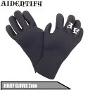 AIDENTIFY グローブ アイデンティファイ JERSEY GLOVES 2mm ジャージ サーフグローブ 日本製 サーフィン 冬用 防寒対策 秋 冬 ウイ...