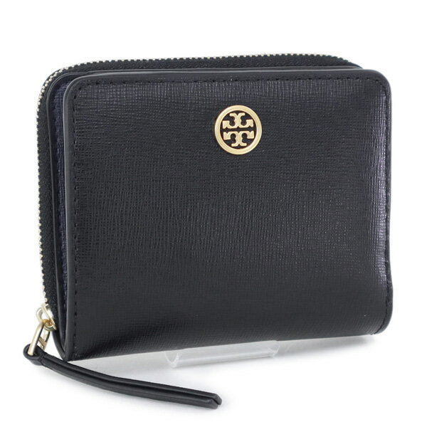 トリーバーチ 財布（レディース） トリーバーチ TORY BURCH (88731 001 BLACK) 23SS ブラック×ダークネイビー ROBINSON BI-FOLD WALLET 折財布 財布