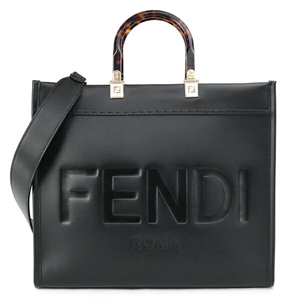 ハンドバッグ フェンディ FENDI (8BH386 ABVL F0KUR BLACK) 22awブラック サンシャイン ミディアム SUNSHINE MEDIUM ショルダー付き 2WAY ハンドバッグ バッグ