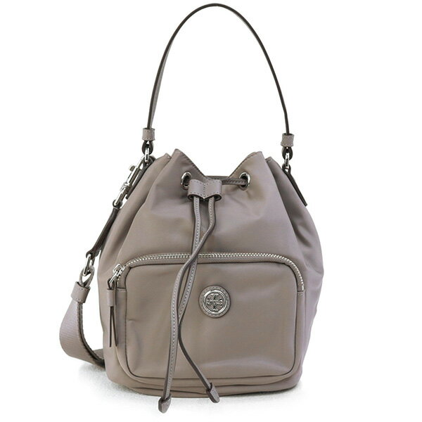 トリーバーチ バッグ（レディース） 【15日(水)はP10倍!】トリーバーチ TORY BURCH (134652 082 GRAY HERON) 22aw グレーブラウン VIRGINIA BUCKET BAG ヴァージニア ハンドバッグ 2WAY ショルダーバッグ バッグ