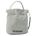 バレンシアガ BALENCIAGA バッグ WHEEL DRAWST BUCK S 巾着バッグ ハンドバッグ 2way ショルダーバッグ グレー×ブラック (655011 H854N 1160 BALENCIAGA GREY/BLACK)