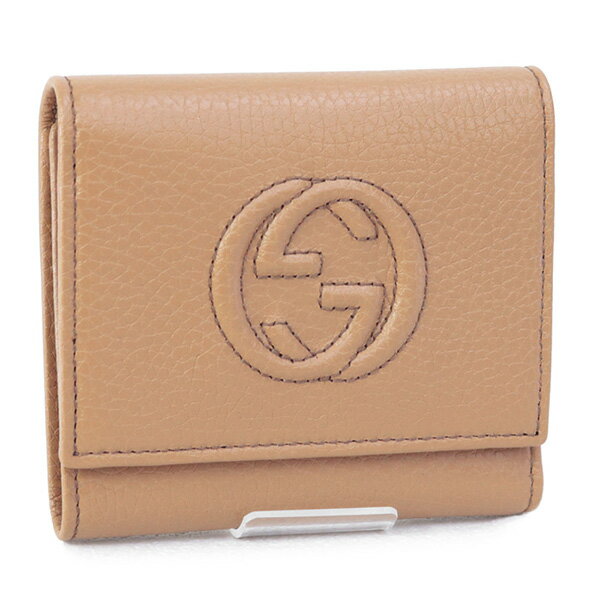 グッチ GUCCI (598207 A7M0G 2754 BEIGE) ベージュ 財布 折財布 SOHO ソーホー ウォレット GGロゴ アウトレット