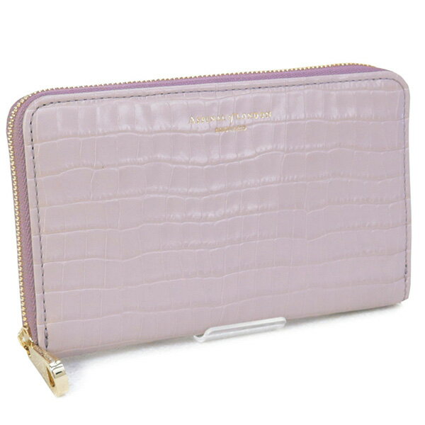 【在庫処分セール】アスピナル オブ ロンドン ASPINAL of LONDON (039 2058 LILAC 21480000) 18ss ライラック 財布 折財布 型押し