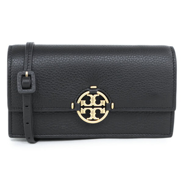 トリーバーチ バッグ（レディース） 【P5倍!6/2(日)23:59迄】トリーバーチ TORY BURCH (137145 001 BLACK) 23SS ブラック MILLER WALLET CROSSBODY ミラー バッグ 財布 ショルダーバッグ 長財布