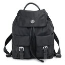 g[o[` TORY BURCH (85061 001 BLACK) 23SS ubN VIRGINIA FLAP BACKPACK @[WjA obO obNpbN bN