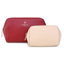 フルラ 【24日(水)20時よりP10倍】フルラ FURLA (WE00453 ARE000 1937S MARS+BALLERINA i) 23SS レッド ベージュ CAMELIA ポーチ 化粧ポーチ 2点セット