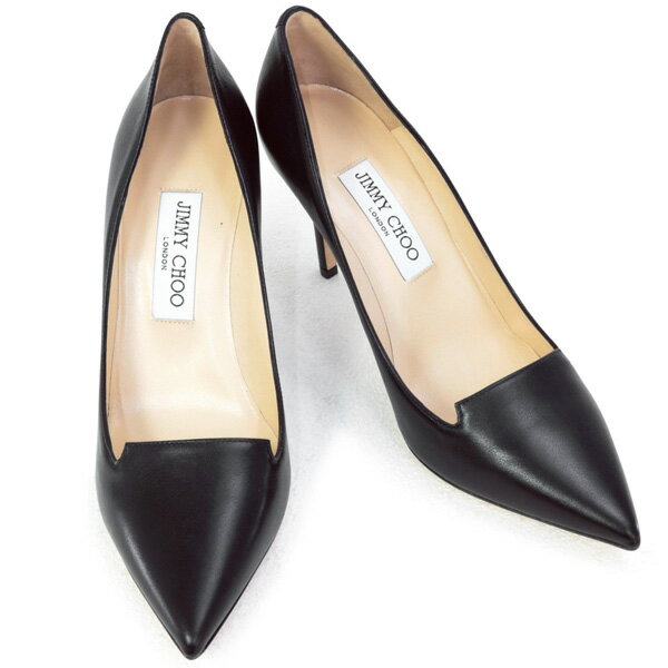 【P5倍!24日(金)23:59迄】ジミーチュウ JIMMY CHOO (ALIA SHINY CALF BLACK) ブラック 靴 レディース パンプス