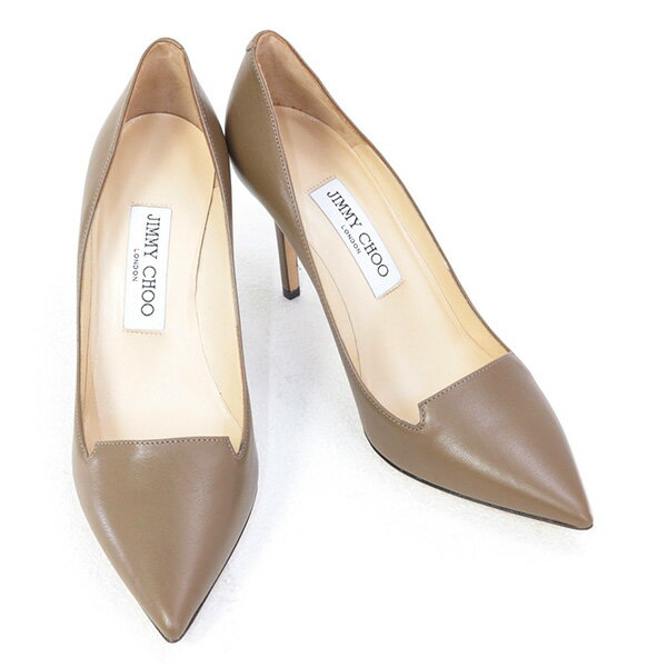 【P5倍!24日(金)23:59迄】ジミーチュウ JIMMY CHOO (ALIA SHINY CALF TAUPE) トープ 靴 レディース パンプス