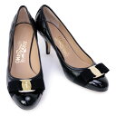 【アウトレットセール】サルヴァトーレ フェラガモ Salvatore Ferragamo (CARLA 70 0692392 NERO) 18aw ブラック 靴 レディース ヴァラリボン付き パンプス