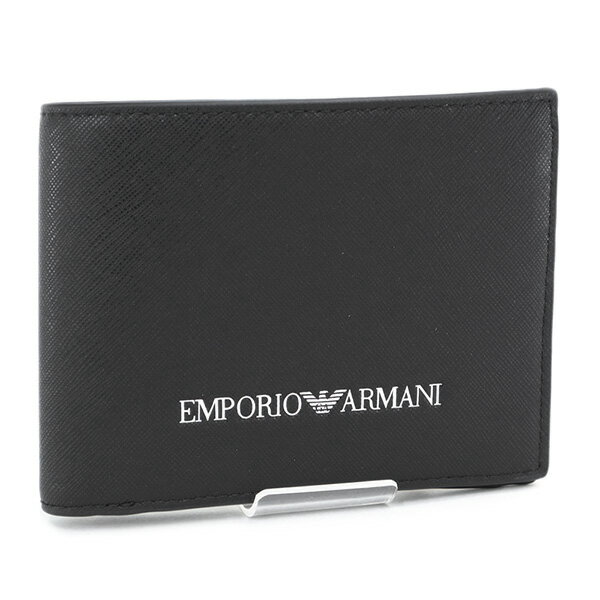 エンポリオ アルマーニ 財布 メンズ 【アウトレットセール】エンポリオアルマーニ EMPORIO ARMANI (Y4R165 Y020V 81072 BLACK) 22aw ブラック メンズ 折財布 財布