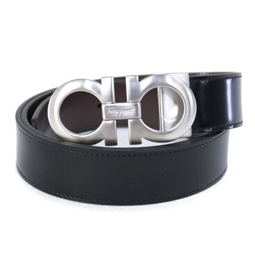 サルヴァトーレ フェラガモ Salvatore Ferragamo ベルト メンズ ガンチーニ バックル リバーシブル ベルト カーフ ブラック×ダークブラウン (67 5542 0312615 NERO/HICKORY)