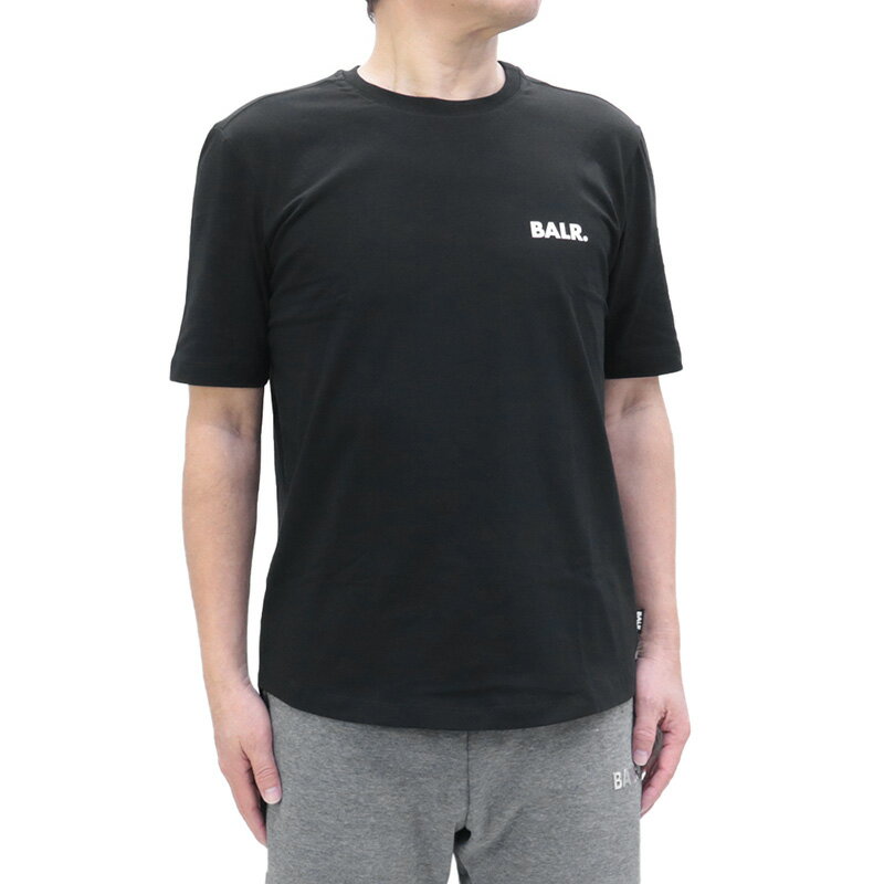 【30日(木)ポイント10倍】ボーラー BALR. Athletic Small Branded Chest T-Shirt (B1112.1050 JET BLACK) 22ss ブラック メンズ トップス 半袖 Tシャツ