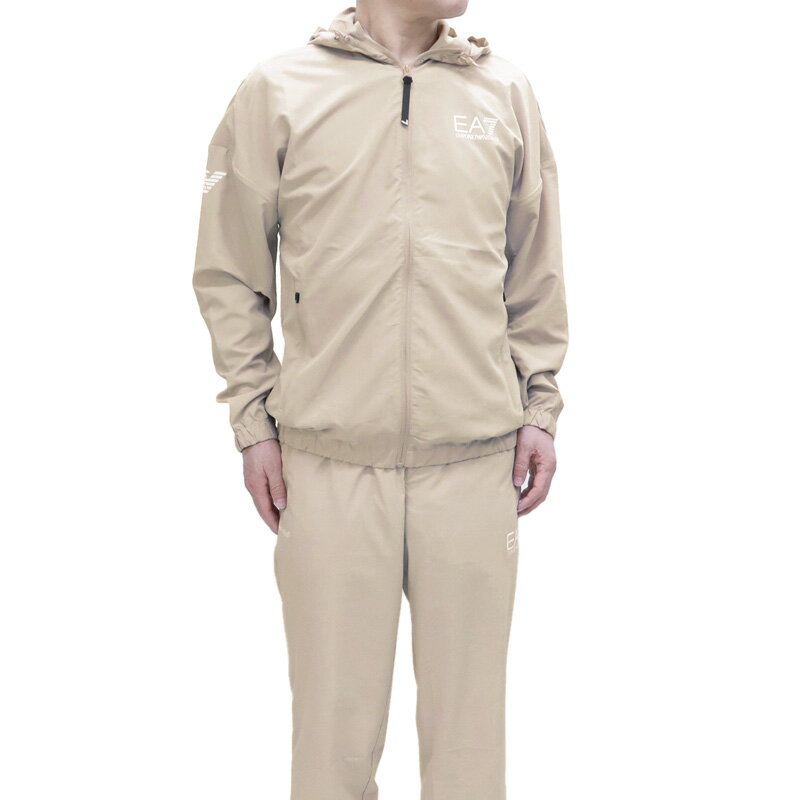 【P5倍 5/14 23:59迄】エンポリオアルマーニ イーエーセブン EMPORIO ARMANI EA7 8NPV08 PN4HZ 1722 OXFORD TAN 23SS ベージュ メンズ セットアップ スウェットスーツ