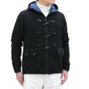 【在庫処分セール】バーク Bark (72B8040 0369 BLACK/NAVY) 17aw ブラック×ネイビー メンズ リバーシブル ニット ダッフルコート