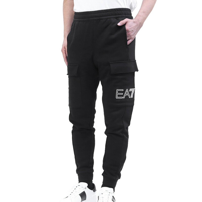 【P5倍！5/14 23:59迄】エンポリオアルマーニ イーエーセブン EMPORIO ARMANI EA7 (3RUP54 PJEQZ 0200 BLACK) 23SS ブラック メンズ パンツ ボトムス