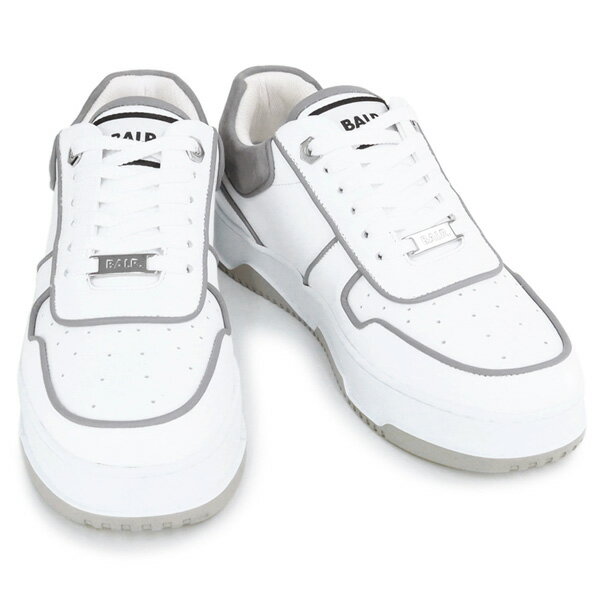 ボーラー BALR. (B6711.1011 WHITE/GREY) 23SS ホワイト×グレー Club B Classic Sneaker Contrastメンズ 靴 スニーカー