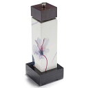 ceramiche VIVA (73236 EMOTION) ソルトミル 木のスタンド付き 気品溢れる紫色の花モチーフ
