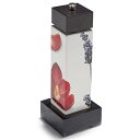 ceramiche VIVA (59236 ENSEMBLE) ソルトミル 可憐な赤い花とラベンダーモチーフ 木のスタンド付き