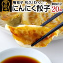 堺餃子 和久 にんにく餃子 20個 10個入×2パック 国産 冷凍 ぎょうざ おつまみ 酒の肴 アテ 通販 お取り寄せ ギフト 食品 食べ物 実用的