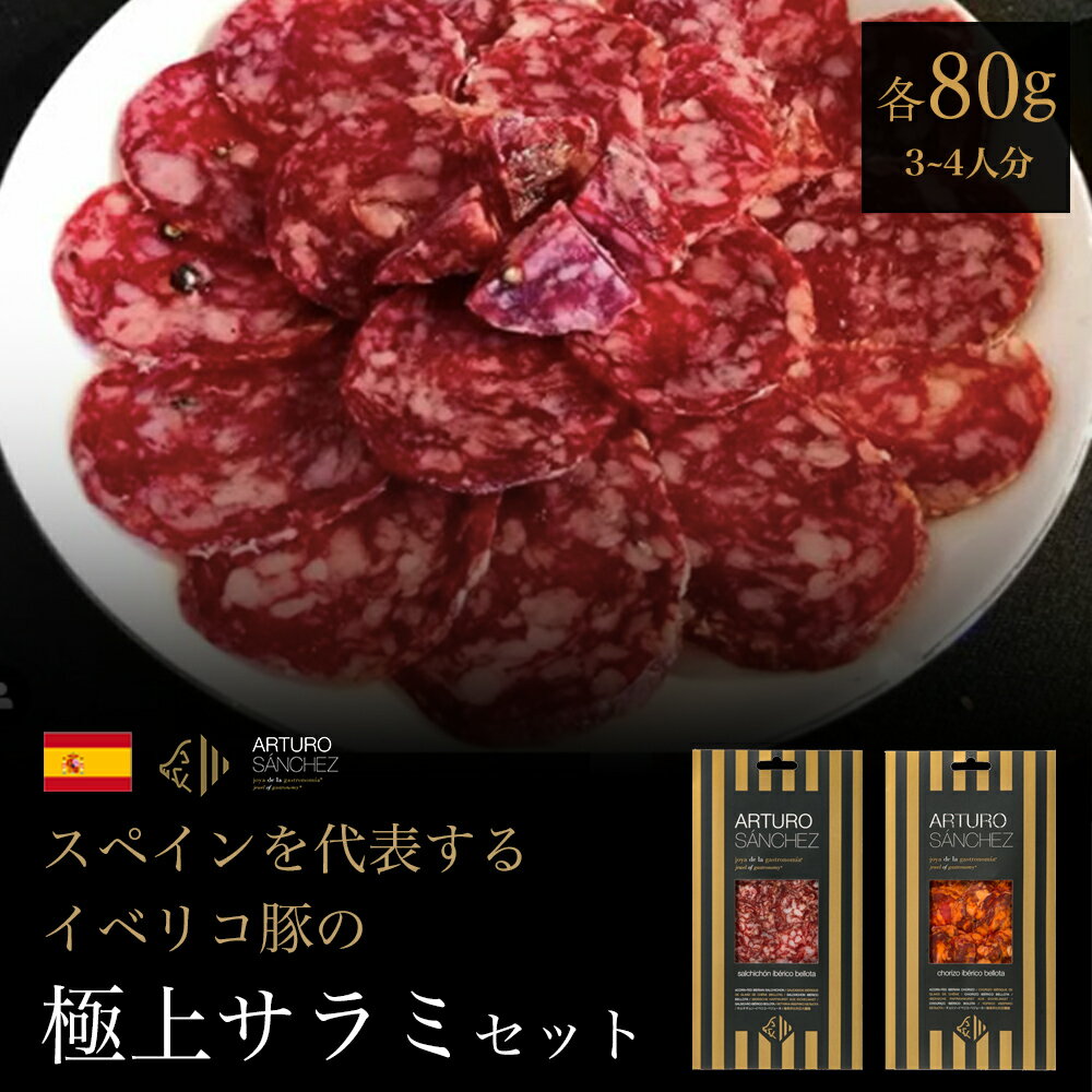 イベリコ豚 父の日 プレゼント 高級サラミ食べ比べ ギフト セット 80g×2種 イベリコ豚 サルチチョン チョリソ スペイン 秘伝 燻製 熟成肉 天然スパイス 希少 生ハム 豚肉 ハモン イベリコ ベジョータ スライス 高級 御祝い 内祝い 送料無料 the story