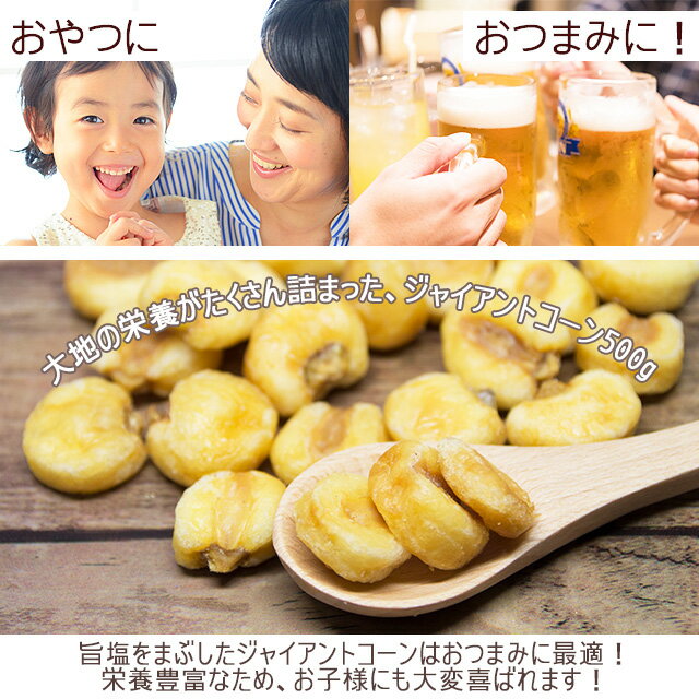 お取り寄せグルメ本舗のジャイアントコーン ジャイコーン 300g 1kgではなく300gです 送料無料 じゃいあんとこーん じゃいこーん 家飲み おつまみ オツマミ ナッツ なっつ 塩味 有塩 大粒 巌流庵のジャイアントコーン300g｜アングル2