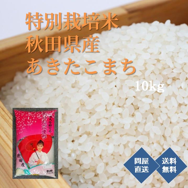 【送料無料】秋田県産　あきたこまち　特別栽培米　10kg　　　問屋直送...