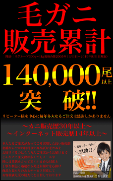 毛ガニ特大600gオーバー3尾[一級品堅][お徳用][毛がにカニ姿かに味噌][送料無料]