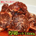 ハラミ (サガリ) 牛 600g(タレ込) 秘伝タレ漬け味付き厚切り 【2個以上から注文数に応