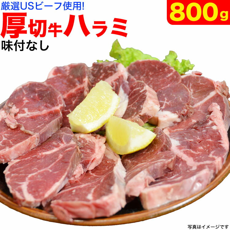 牛ハラミ （サガリ） 800g前後 スライス 味付無し 厚切り ［ BBQ バーベキュー 焼肉 ］（多少切れ端入ります）