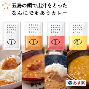 お試し 4食セット カレー ごと カレー レトルト 詰め合わせ 国産 保存料 無添加 五島 鯛のだし カレー ギフト 御歳暮 内祝い に最適 レトルト食品 プレーン チーズ チキン ビーフ 災害 非常食 あす楽