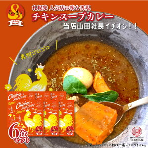 TVで紹介されました！ らっきょ チキン スープカレー 【6食セット】 560g 当店山田社長1推しカレー！ らっきょの チキンスープカレー レトルト カレー 北海道 札幌 本格 高級 ギフト 化学調味料 合成保存料 不使用 タンゼン 送料無料 ※北海道配送不可