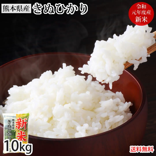きぬひかり 米 10kg 送料無料 令和元年度産 新米 熊本県産 お米 白米 玄米 こしひかり ひのひかり 森のくまさん