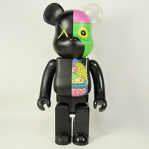 KAWS カウズ ×MEDICOM TOY BE＠RBRICK 1000% COMPANION 人体模型ベアブリック 黒 Size 【フリー】 【中古品-良い】 20739300