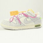 OFF WHITE オフホワイト ×NIKE DUNK LOW 1 OF 50 "17" SAIL/NEUTRAL GREY-HYPER PINK DJ0950-117 スニーカー 白灰 Size 【26.5cm】 【新古品・未使用品】 20753886