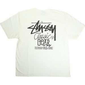 STUSSY ステューシー 25SS CLASSIC GEAR TEE PIGMENT DYED NATURAL Tシャツ 白 Size 【M】 【新古品・未使用品】 20816036