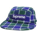 SUPREME シュプリーム 25SS Harris Tweed Camp Cap Green Plaid キャンプキャップ 緑 Size 【フリー】 【新古品...