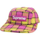 SUPREME シュプリーム 25SS Harris Tweed Camp Cap Pink Plaid キャンプキャップ ピンク Size 【フリー】 【新古...