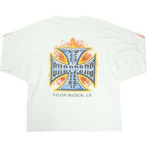 乐天商城 - VINTAGE ヴィンテージ West Coast Choppers ウェストコーストチョッパーズ Iron Cross Flame LS Tee ロンT 白 Size 【L】 【中古品-良い】 20821331