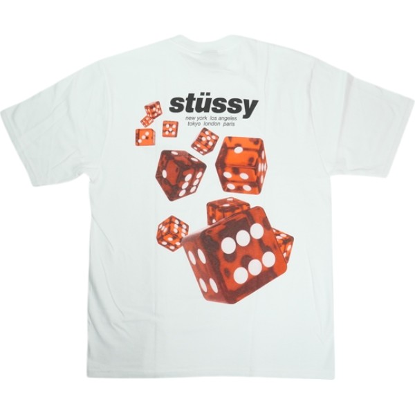 STUSSY ステューシー 25SS ROLLERS TEE WHITE Tシャツ 白 Size 【L】 【新古品・未使用品】 20835602