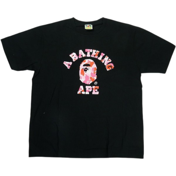 乐天商城 - A BATHING APE ア ベイシング エイプ ×KAWS ABC CAMO COLLEGE TEE Tシャツ 黒 Size 【XXL】 【中古品-良い】 30008915