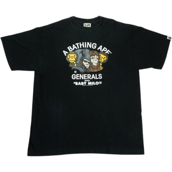 乐天商城 - A BATHING APE ア ベイシング エイプ GENERAL AND BABY MILO TEE Tシャツ 黒 Size 【XL】 【中古品-良い】 30008917