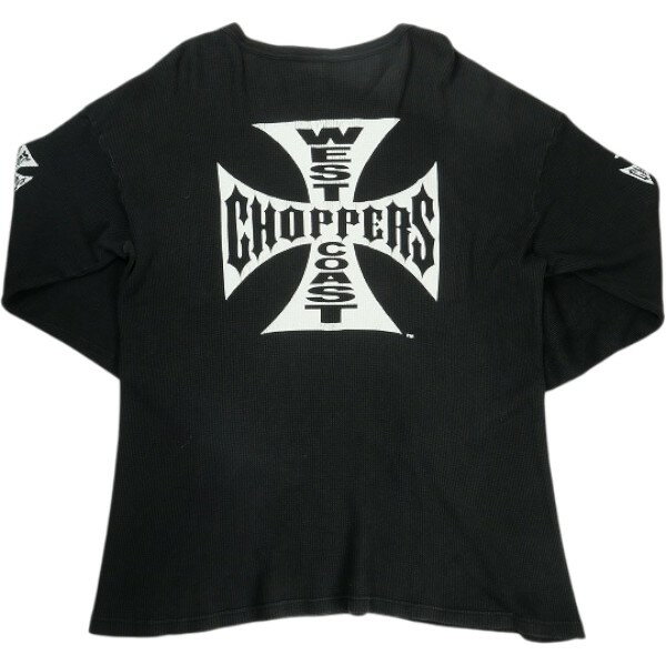 乐天商城 - VINTAGE ヴィンテージ West Coast Choppers ウェストコーストチョッパーズ Iron Cross Thermal LS Tee サーマルロンT 黒 Size 【XXL】 【中古品-良い】 30009683