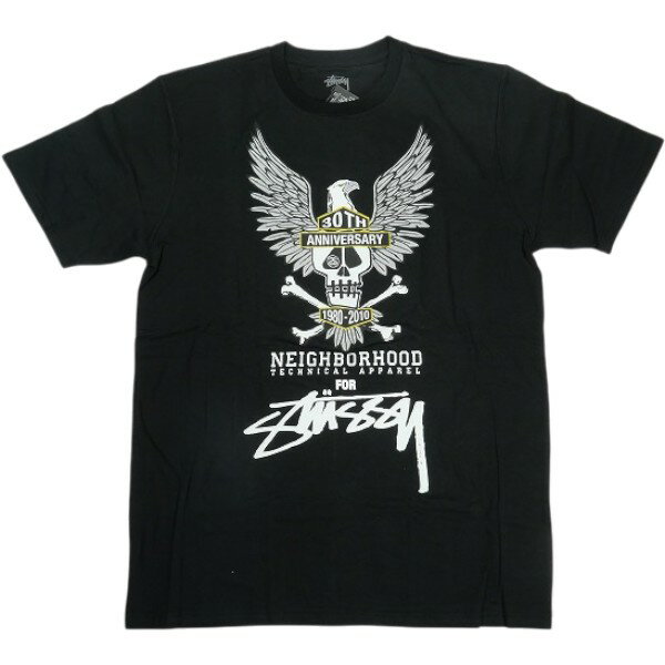乐天商城 - STUSSY ステューシー ×NEIGHBORHOOD 30周年限定 EAGLE TEE Tシャツ 黒 Size 【L】 【新古品・未使用品】 30009921