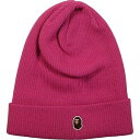 A BATHING APE ア ベイシング エイプ NEON COLOR RIB BEANIE PINK ビーニー ピンク Size   20791560