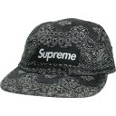 SUPREME シュプリーム 25SS Bandana Jacquard Denim Camp Cap Black キャンプキャップ 黒 Size 【フリー】 【新古品・未使用品】 20817772