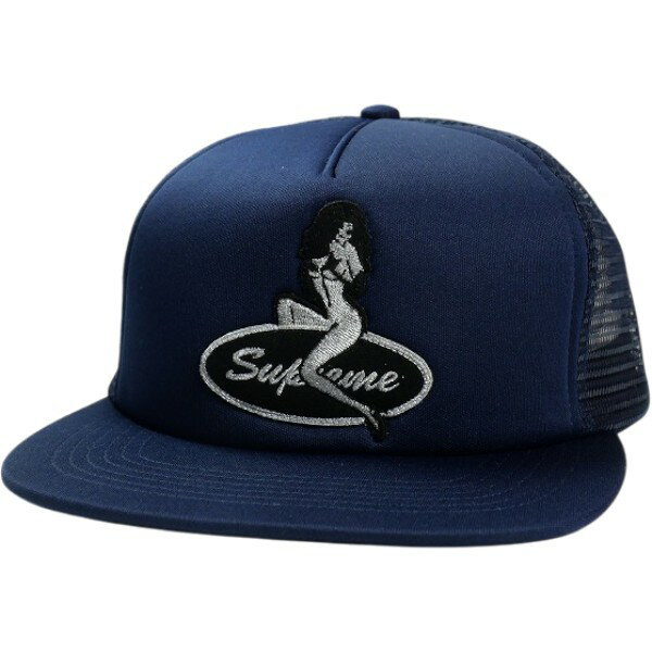 SUPREME シュプリーム 25FW Pinup Mesh Back 5-Panel Navy メッシュキャップ 紺 Size   30011151