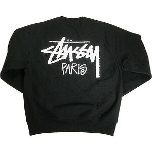 STUSSY ƥ塼 STOCK PARIS CREW BLACK ѥꥯ롼ͥåå  Size M ڿʡ̤...
